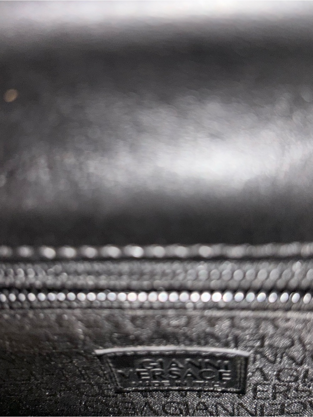 Gianni Versace Black Leather Organizer Clutch / Portfolio with Combo Lock - Picture 6 of 10